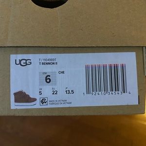 Chestnut with blue sole toddler size 6